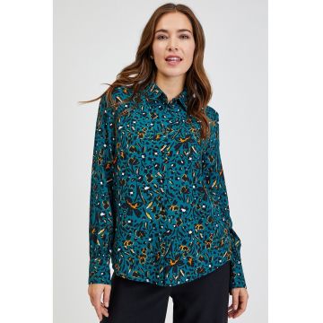 Camasa cu model - Verde persan