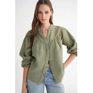 Camasa dama -  amestec de in - verde salvie