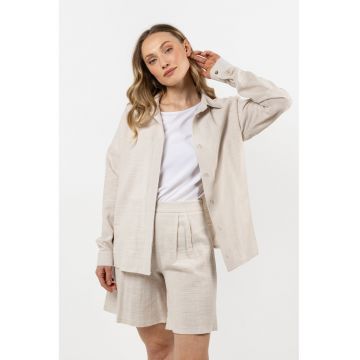 Camasa dama -  bej - bumbac
