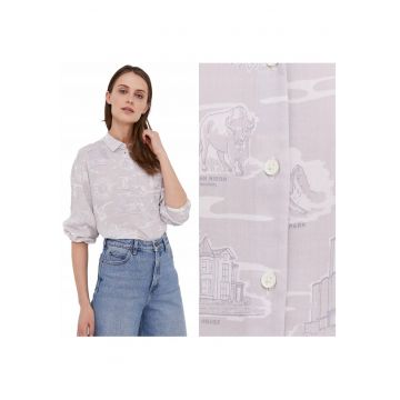 Camasa Dama -  Camasa Ls Resort - Material: 100% Vascoza - Croi: Regular Fit - Inchidere: Nasturi - Model Dominant: Mix De Modele - S - Alb - 1 Bucata