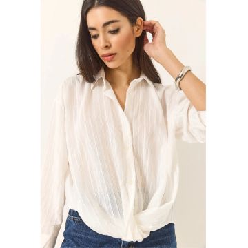 Camasa dama - HiCCUP - Camasa Oversized LUCCI - Alb - Textil