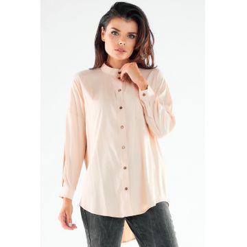 Camasa dama -  Viscoza - Alb - Bej