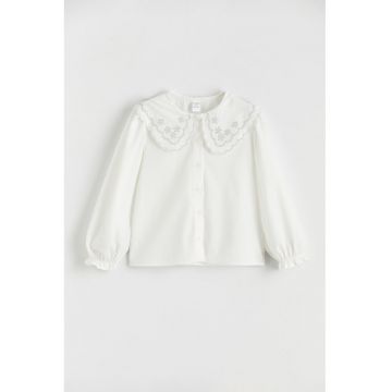 Camasa de bumbac cu nasturi - Alb