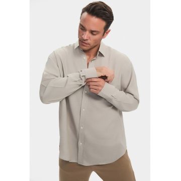 Camasa din amestec de lana - Verde pal