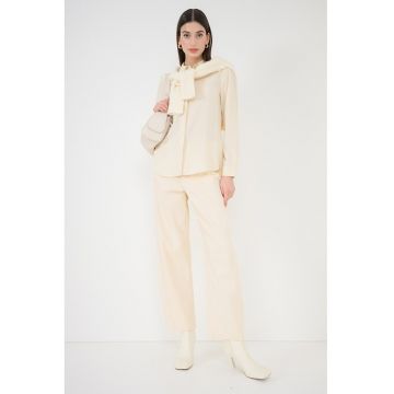 Camasa din amestec de lyocell - Alb fildes