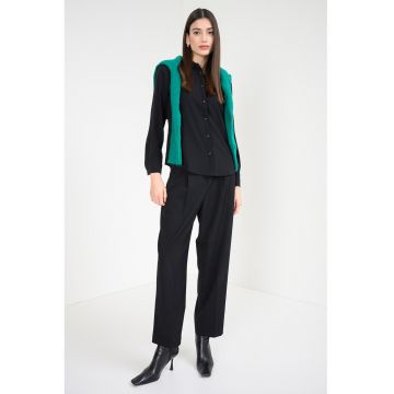 Camasa din amestec de lyocell - Negru