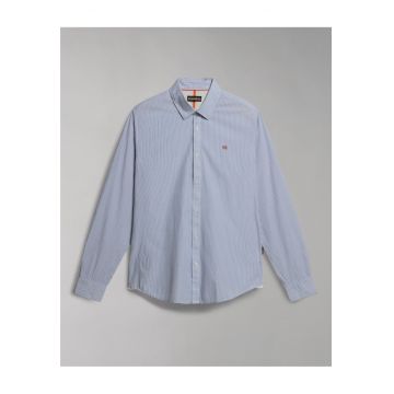 Camasa din bumbac cu imprimeu in dungi -