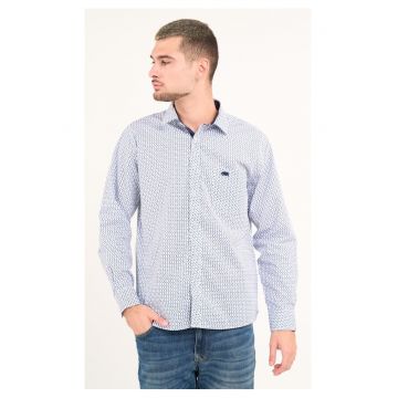 Camasa din bumbac cu model - Albastru