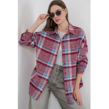 Camasa HiCCUP - Regular Fit - mov - textil - Violet