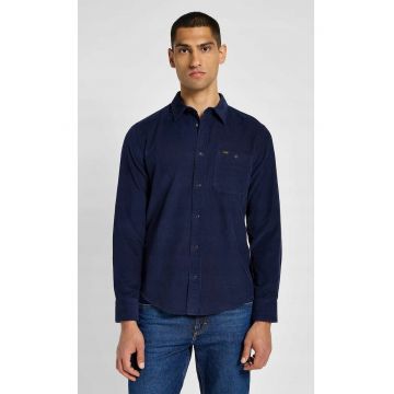 Camasa  Leesure - croiala regulata - bumbac - albastru marin - model din colectia Leesures