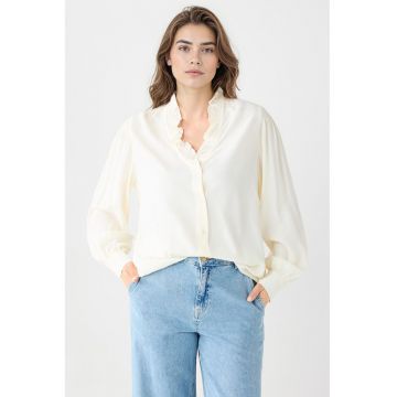 Camasa lejera cu decolteu in V - Crem