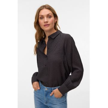 Camasa lejera cu strasuri - Gri antracit