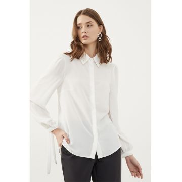 Camasa regular-fit cu dungi - Alb