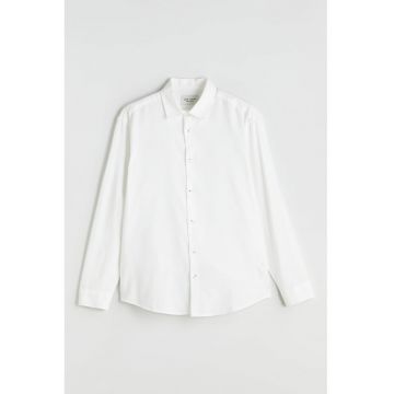 Camasa regular fit cu mansete cu nasturi - Alb