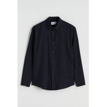 Camasa regular fit cu mansete cu nasturi - Albastru ultramarin