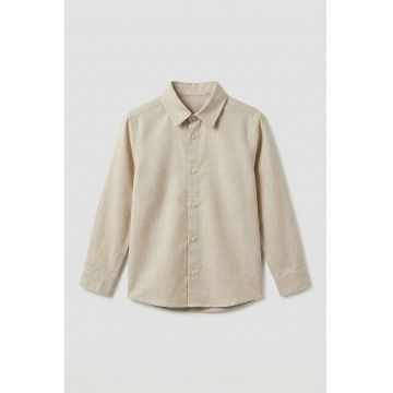 Camasa regular fit din amestec de bumbac - Alb murdar