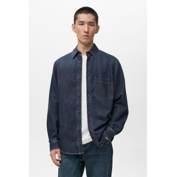 Camasa regular-fit din denim - Albastru inchis