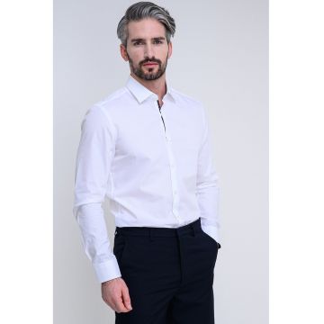 Camasa slim fit din bumbac Koey - Alb optic