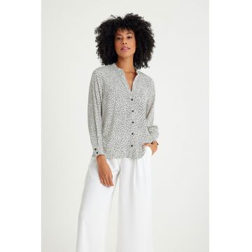 Camasa-tunica cu buline - Alb/Negru