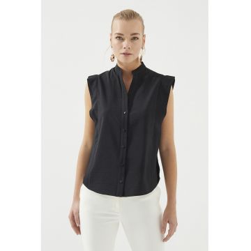 Camasa-tunica fara maneci - Negru