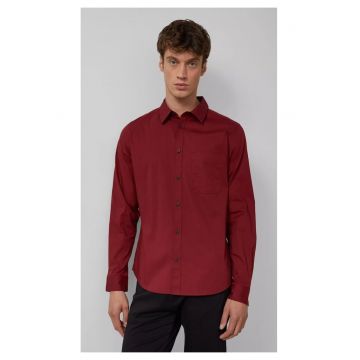 Camasa uni cu buzunar pe piep