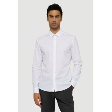 Camasa uni de bumbac - Alb optic