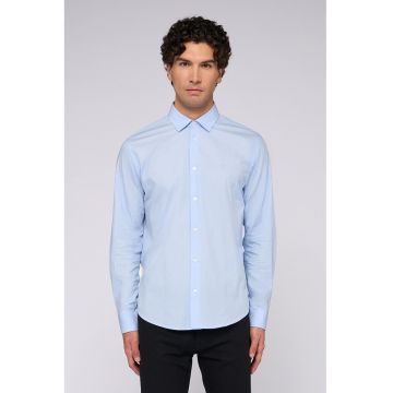 Camasa uni de bumbac - Albastru deschis