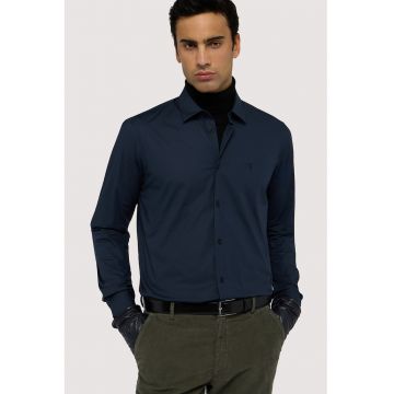 Camasa uni regular fit - Gri carbune