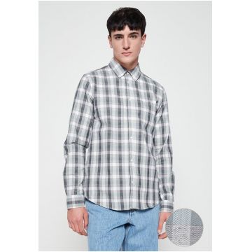 Camasa Barbati -  Bumbac - In Carouri - Regular Fit 2018 - Verde