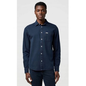 Camasa barbati -  denim - albastru - bumbac - maneca scurta