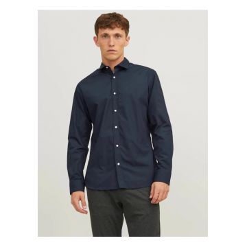 Camasa barbati - din amestec de bumbac - Slim Fit - Bleumarin inchis