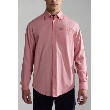 Camasa cu buzunar aplicat pe piept Wilkins - Roz somon