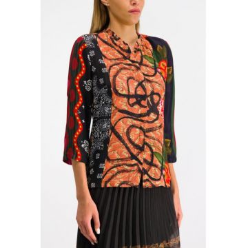 Camasa cu imprimeu floral si geometric Jenica - Multicolor