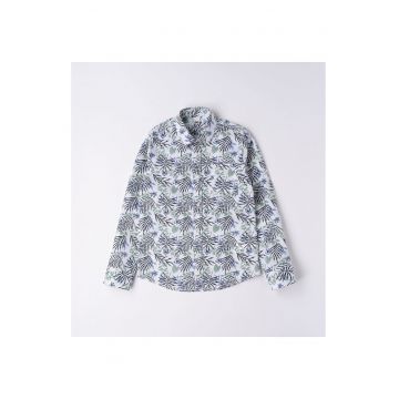 Camasa cu imprimeu pentru baiat -  4.6381 - Alb/Verde/Albastru