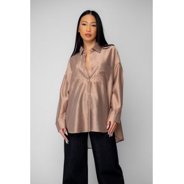 Camasa cu maneca lunga Taupe 20076 - Maro taupe