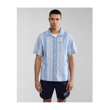 Camasa cu maneca scurta si imprimeu in dungi Tulita -