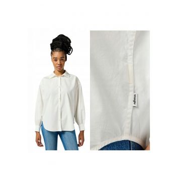 Camasa Dama -  Cool Girl Shirt - Regular Fit - Maneci Lungi - Design Clasic - Cu Nasturi - Bumbac - L INTL - Alb