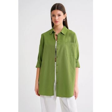 Camasa dama -  cu verde textil - Verde