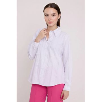 Camasa dama din crep -  BDART - din poliester - alb