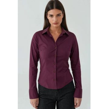 Camasa dama -  eleganta - visiniu - textil