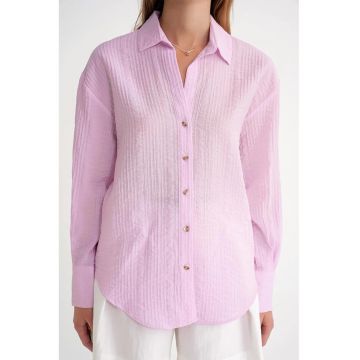 Camasa dama -  roz pudrat - textil -