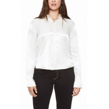 Camasa dama -  Susan x Dua Lipa - Satin - Alb - Alb