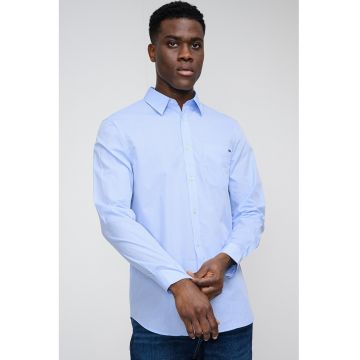 Camasa de bumbac cu maneci lungi - Albastru deschis