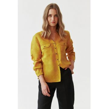 Camasa de in Justyna - Galben inchis