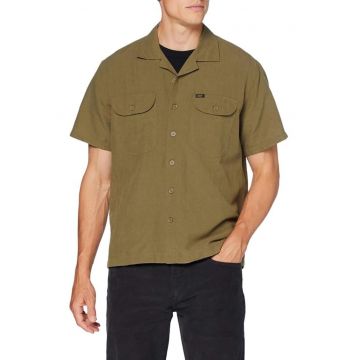 Camasa din amestec de in cu buzunare aplicate