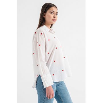 Camasa din bumbac cu broderie New