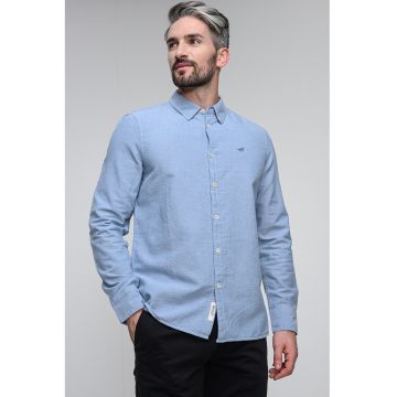 Camasa din bumbac Edinburg - Albastru inchis