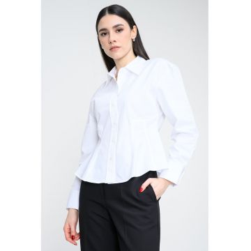 Camasa evazata cu maneci lungi - Alb optic