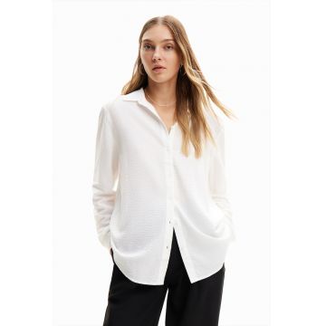 Camasa lejera cu aspect texturat - Alb
