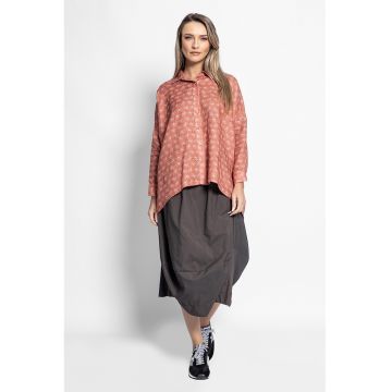 Camasa lejera cu imprimeu - Alb/Rosu stins